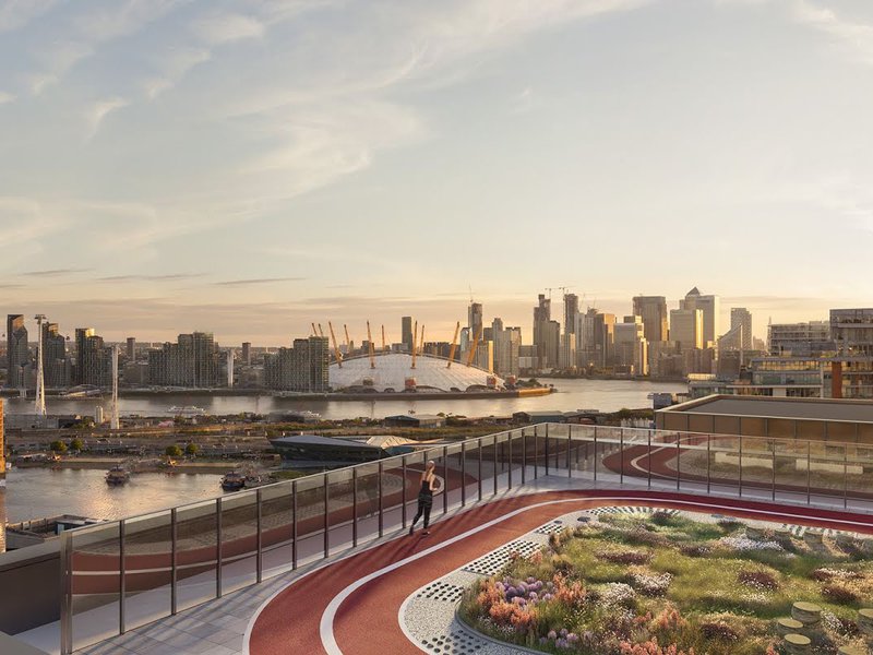 Rooftop running track